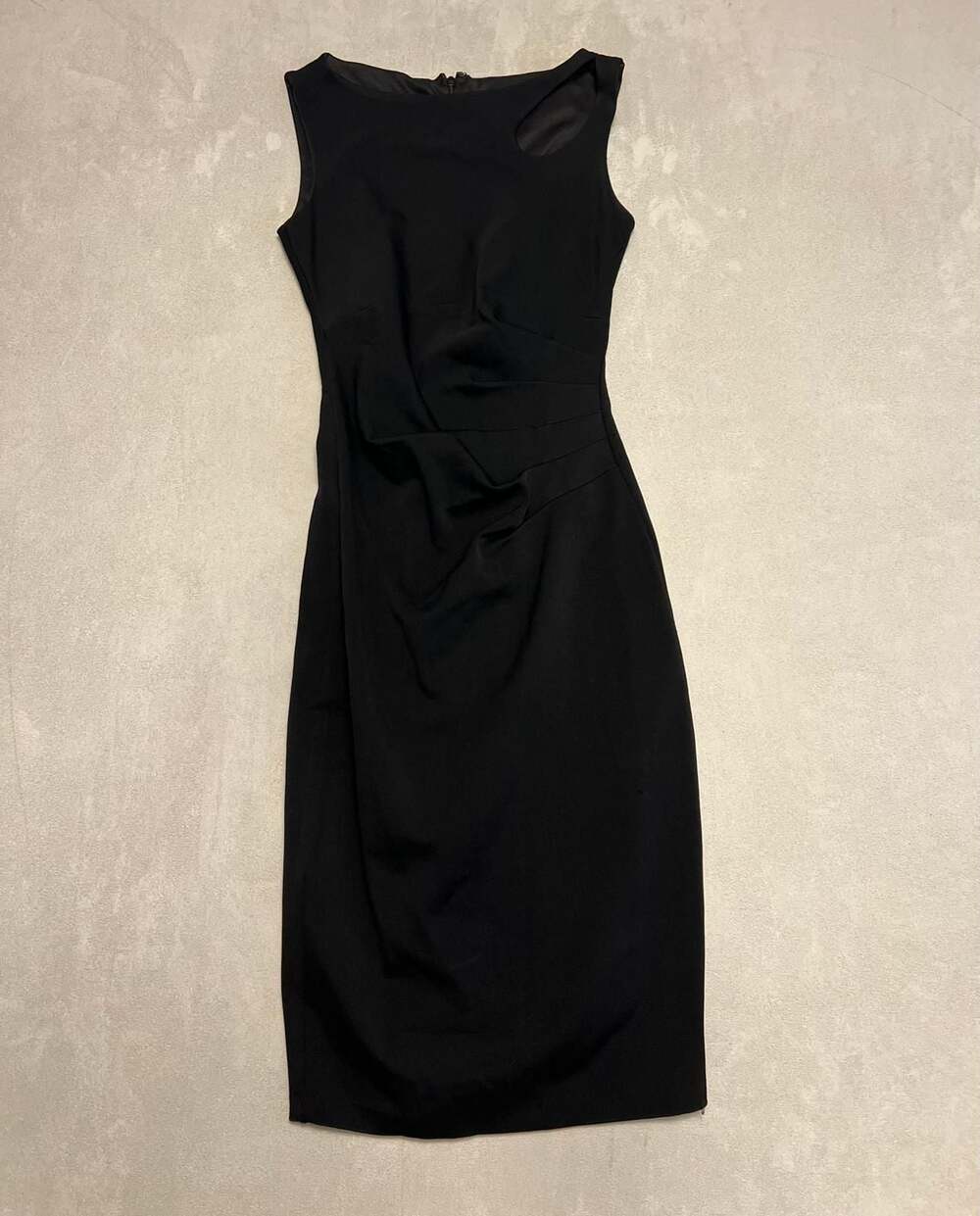 Cache Black Asymmetrical Cutout Ruched Sleeveless Sheath Dress Size 0